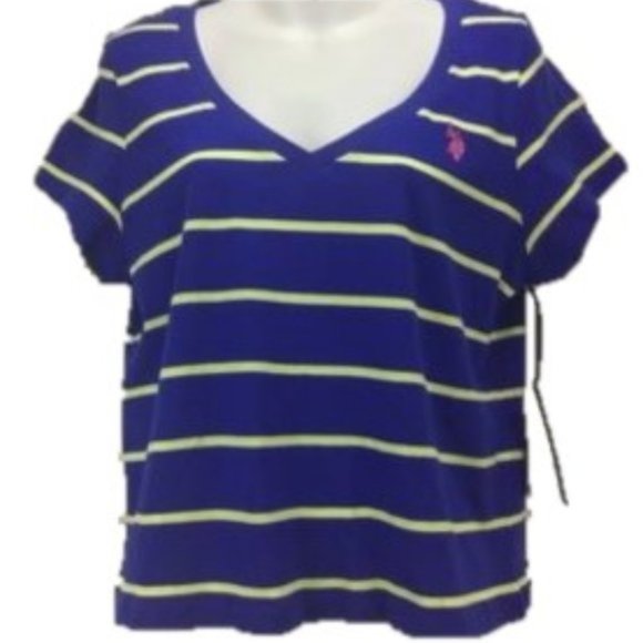 NWT! U.S. POLO ASSN. Striped Cropped Top - Picture 6 of 6